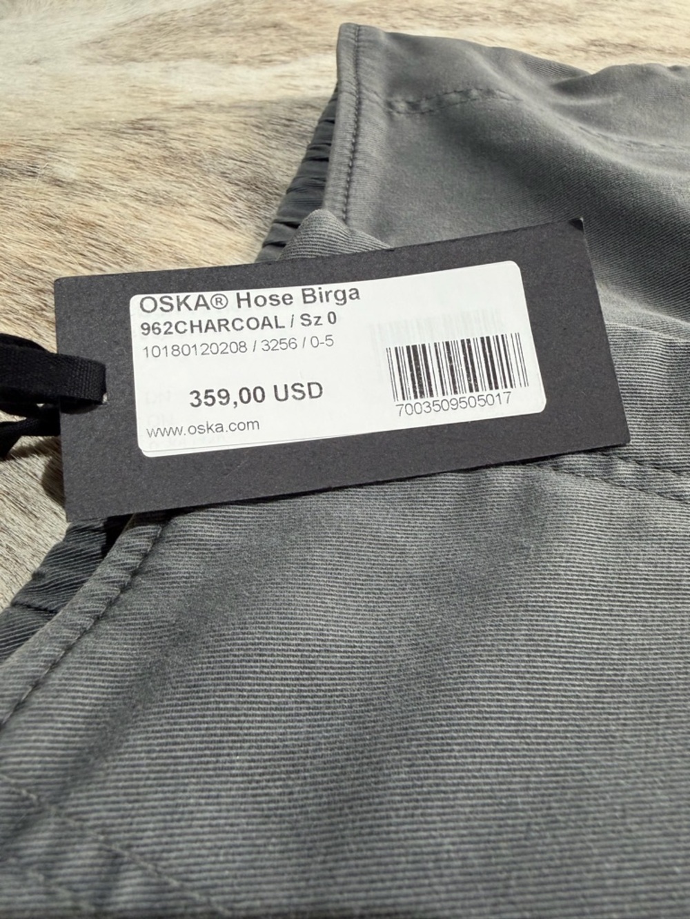 OSKA Hose Birga Charcoal Barrel Leg Pants Architectural Pull-On Trousers Size 0 - Picture 10 of 14